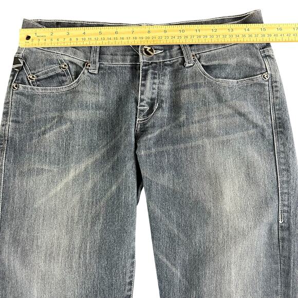 Rock & Republic Jeans Women Size 28 Blue Whiskered Stone Wash Y2K  Bootcut Denim - Picture 13 of 15